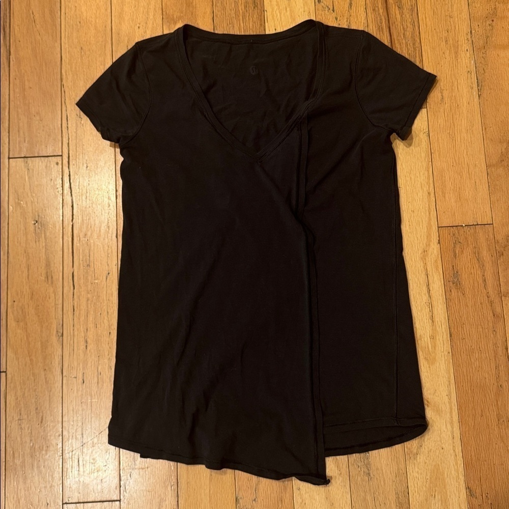 Lululemon | Just Pleat It Short Sleeve Top | Black | Size 8